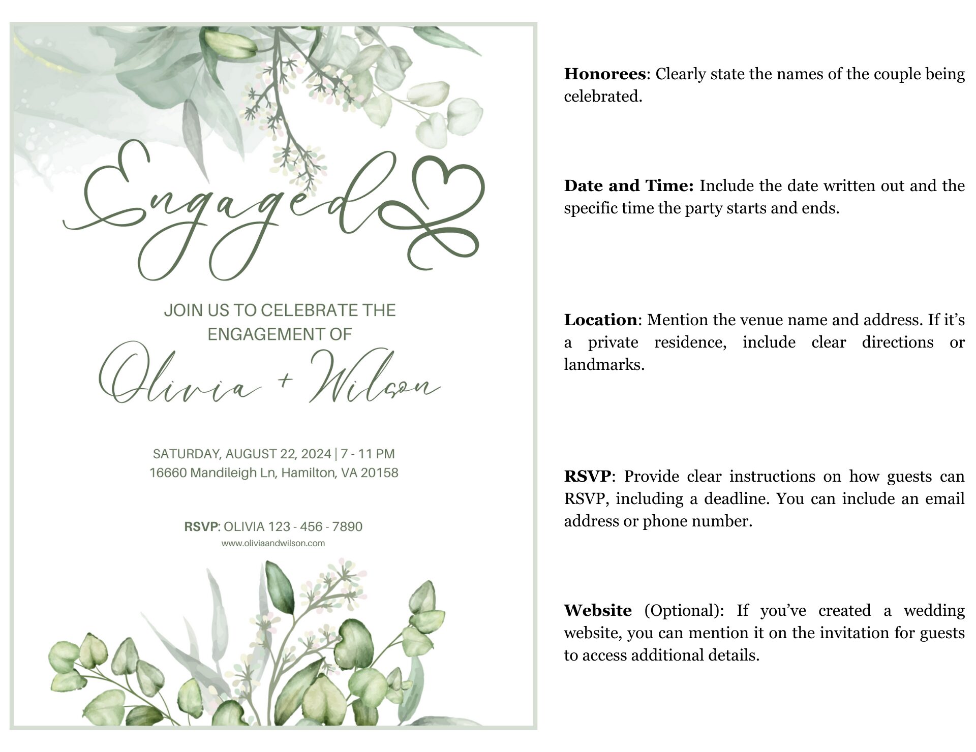 Sample Invitation for Engagement Party