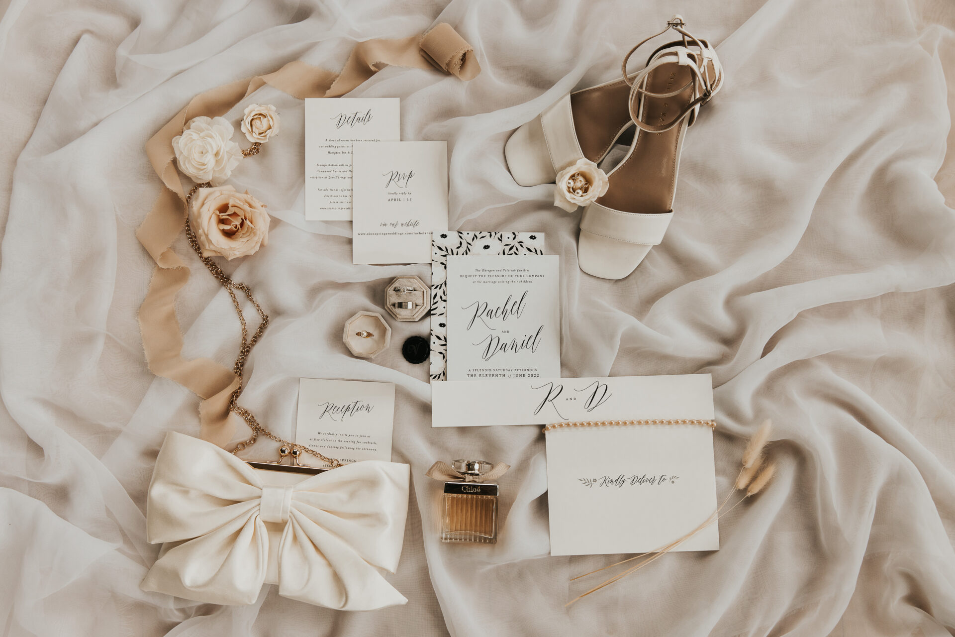 wedding invitation and accessories