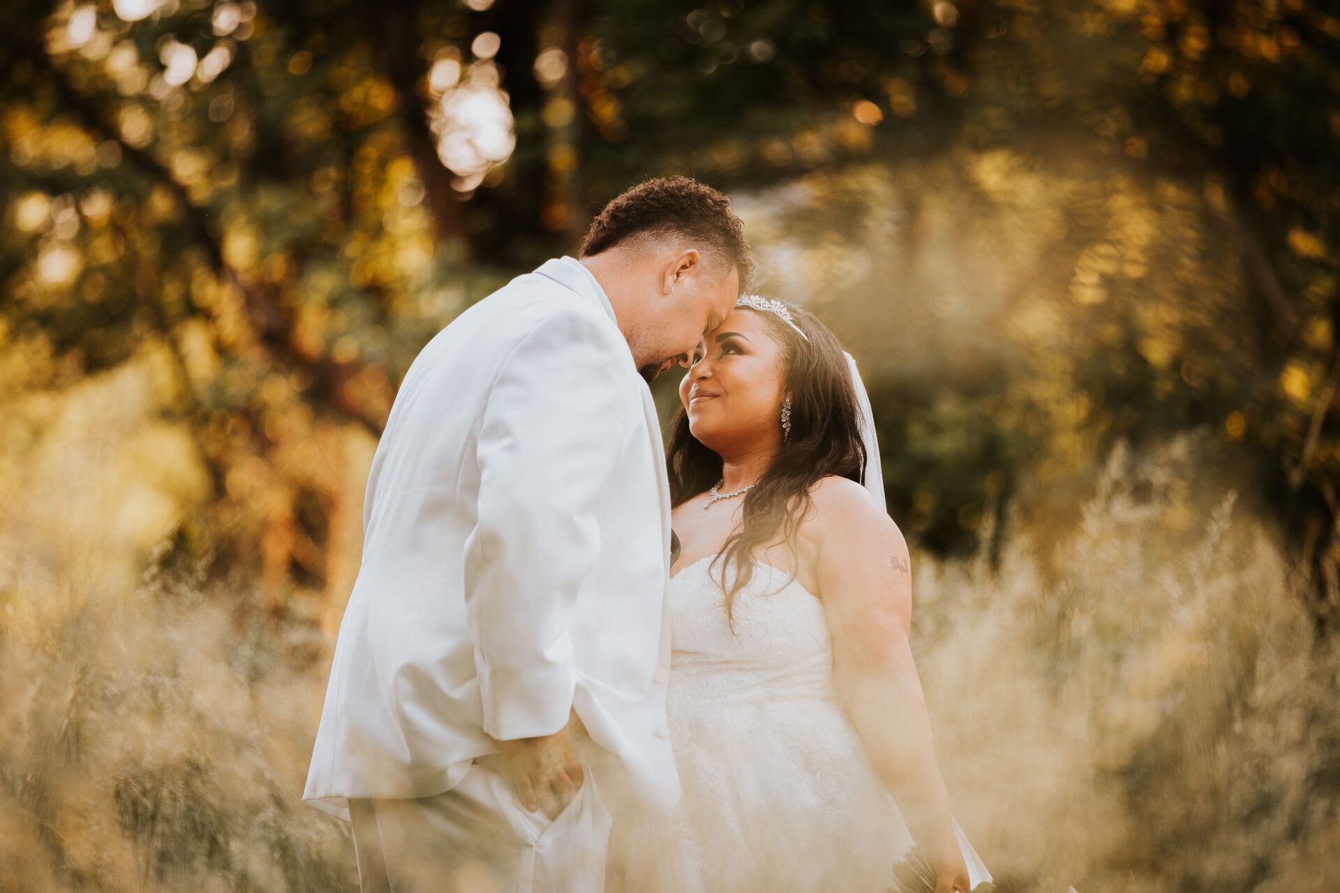 Zion Springs bride and groom intimate loving moment