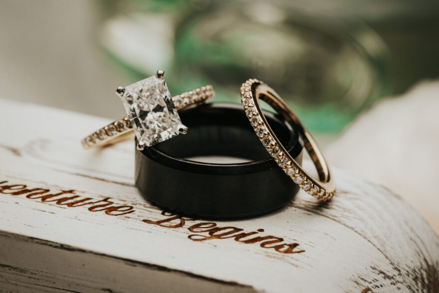 wedding and engagement rings