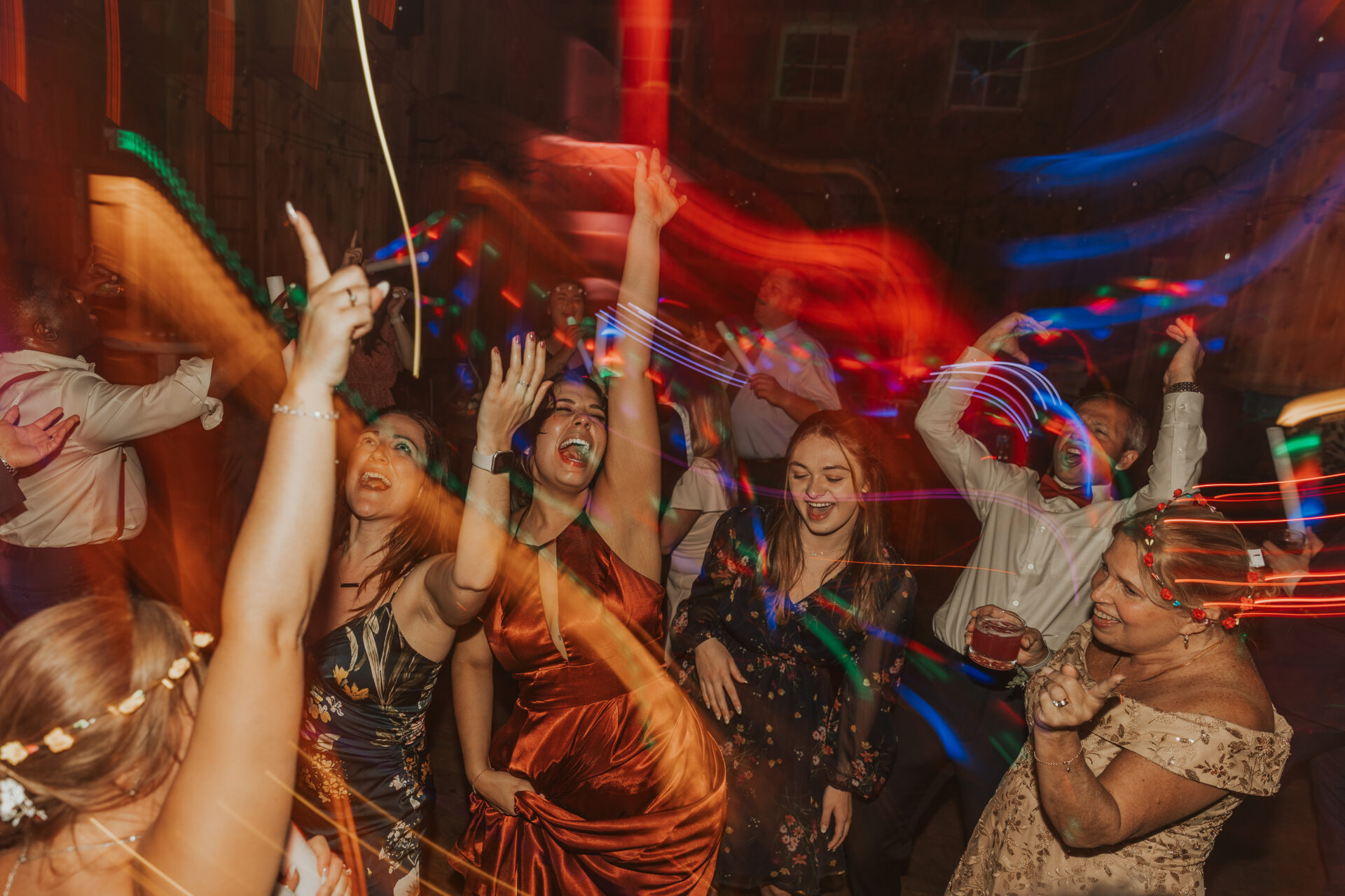 rustic barn, wedding reception, dancing