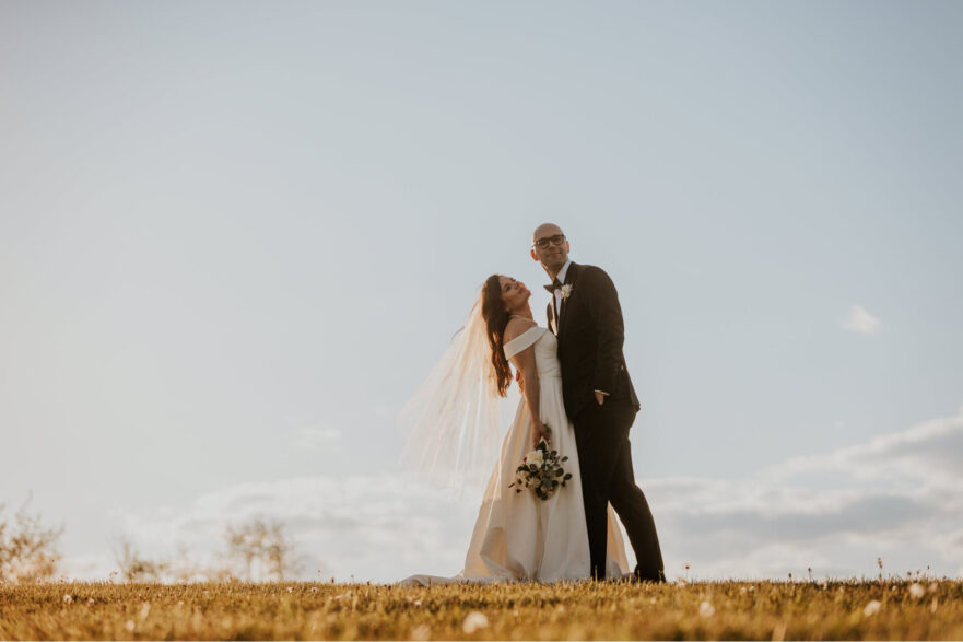 Bride and Groom Celebrating Their Wedding Day at Zion Springs